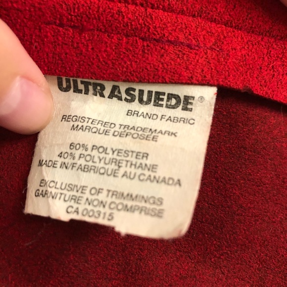 Vintage red suede skirt - Picture 4 of 4